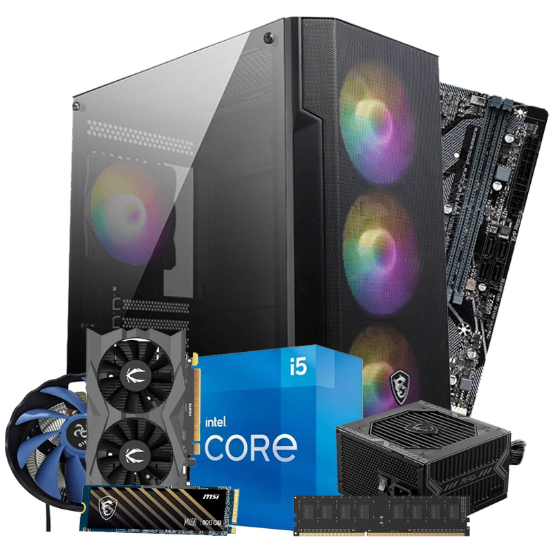 Pc De Bureau Gamer MSI FORGE i5 11Gén 8Go 500Go SSD GTX 1660 Super 6GB