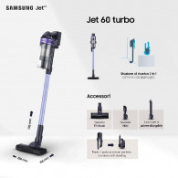 Aspirateur Balai Samsung Jet 60 Turbo 2000W Violet en Tunisie