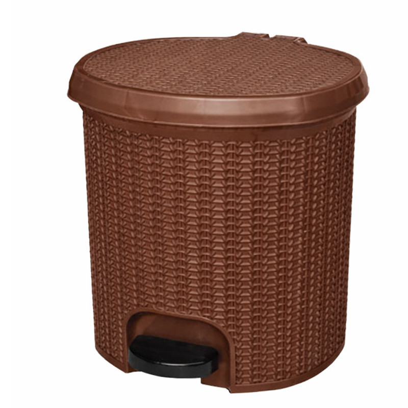 Poubelle à Pédale Sotufab Crochet 7L Marron