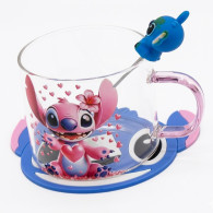 Mugs Avec Cuillère Et Sous-Verre Décorative Stitch En Verre En Tunsiie