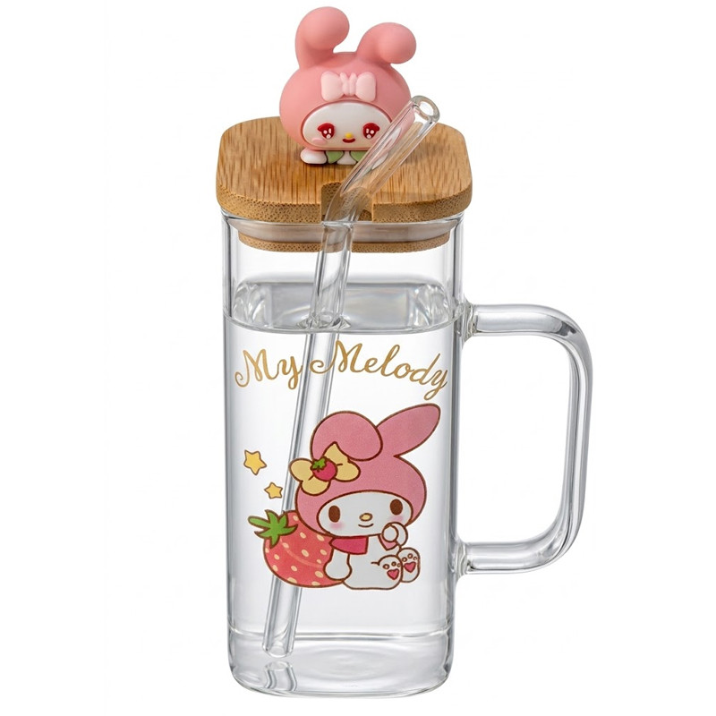 Tasse Rectangulaire Avec Couvercle Et Paille My Melody En Verre En Tunisie