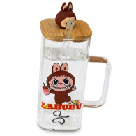 Tasse Rectangulaire Avec Couvercle Et Paille Labubu En Verre En Tunisie