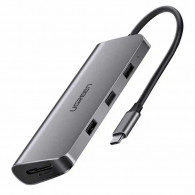 Adaptateur Multifonction Ugreen CM179 6En1 Type-C 4K Gris en Tunisie