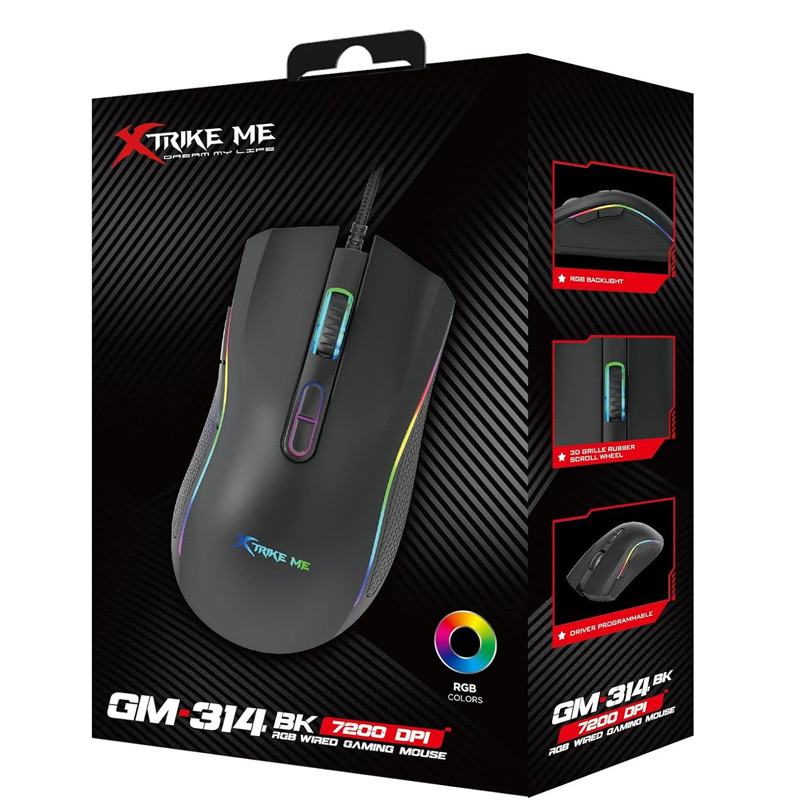 Souris Gamer Filaire Xtrike ME GM-314 Noir En Tunisie