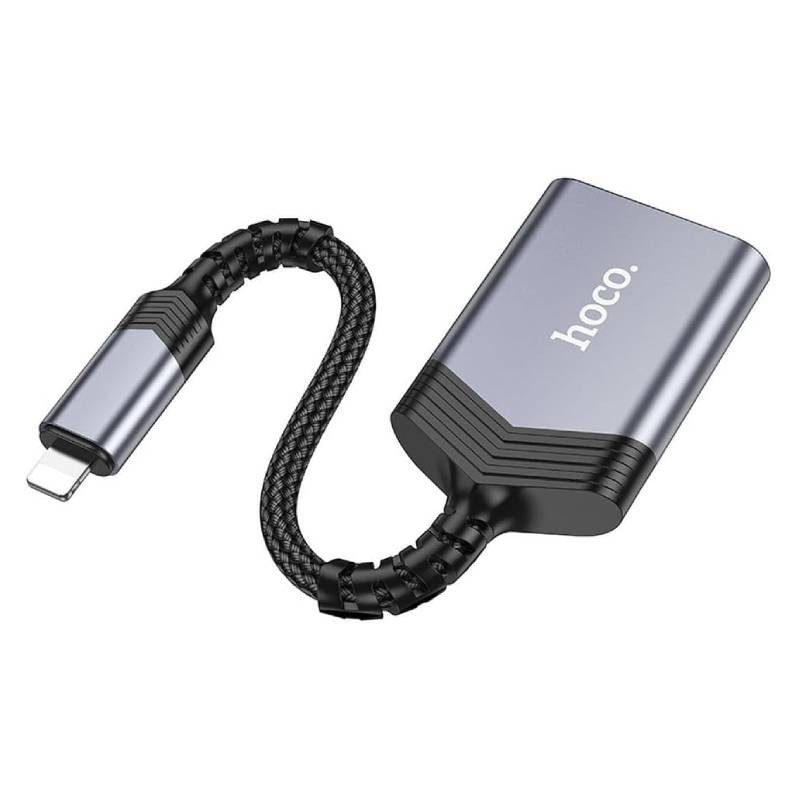 Lecteur De Carte Mémoire Hoco 2en1 Gris en Tunisie