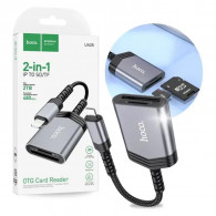 Lecteur De Carte Mémoire Hoco 2en1 Gris en Tunisie