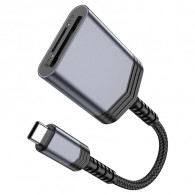 Lecteur De Carte Mémoire Hoco 2en1 Gris en Tunisie