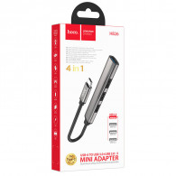 Adaptateur Multifonction Hoco HB26 4En1 Type-C Gris en Tunisie