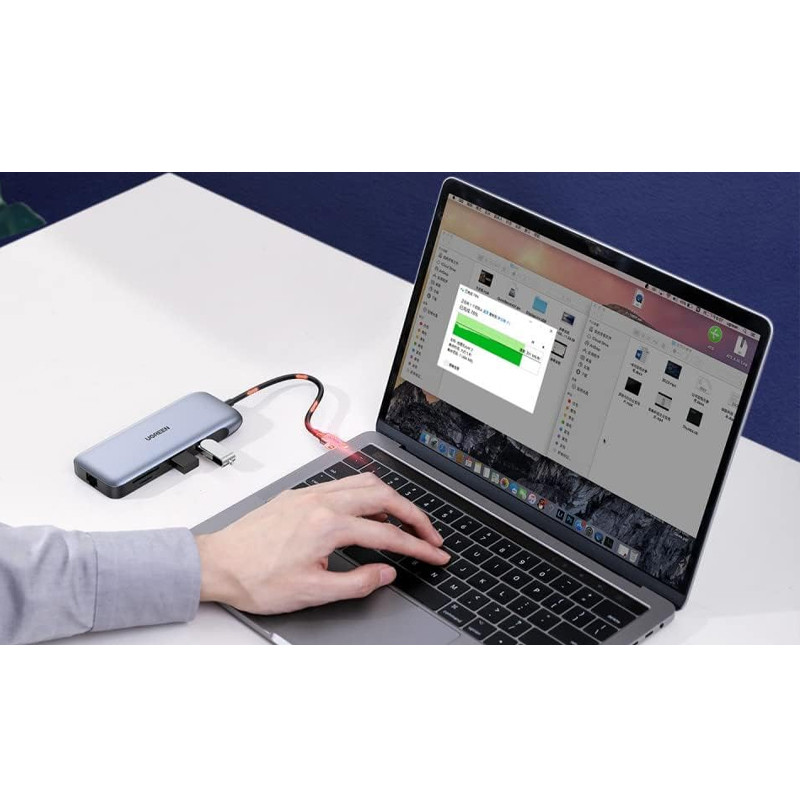 Adaptateur Multifonction Ugreen CM274 9En1 Type-C 4K Gris en Tunisie