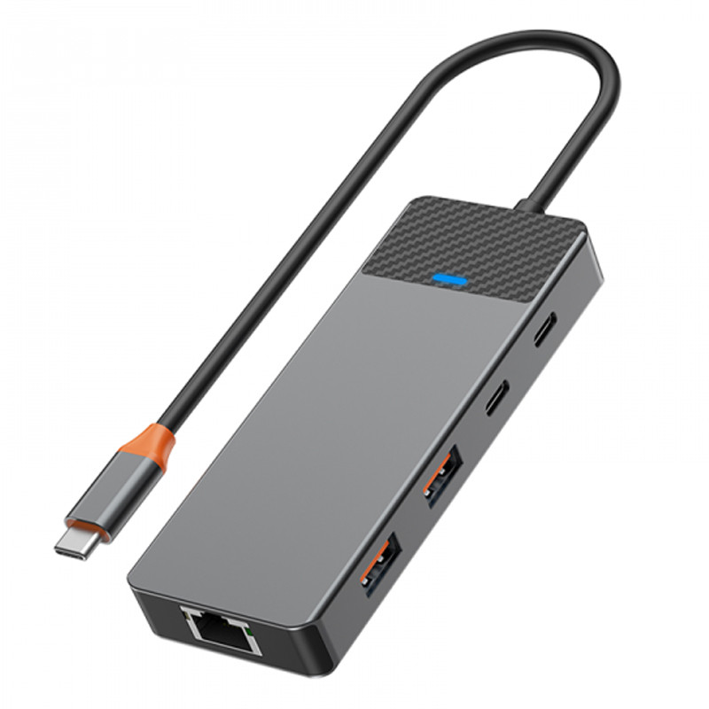 Hub USB Wiwu A923RPT Type-C 9en1 Gris en Tunisie