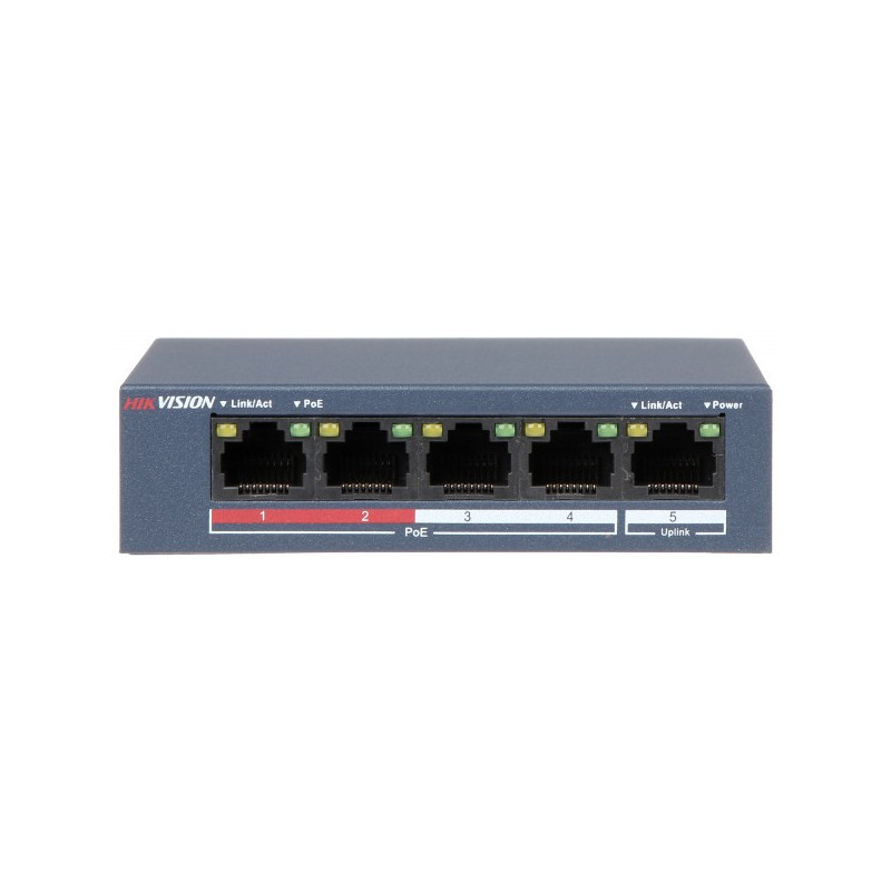 SWITCH HIKVISION DS-3E0105P-E/M(B) 5 PORTS 10/100 Mbps SWITCH HIKVISION DS-3E0105P-E/M(B) 5 PORTS 10/100 Mbps