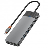 Hub USB Wiwu 12en1 Pro Type-C Gris En Tunisie