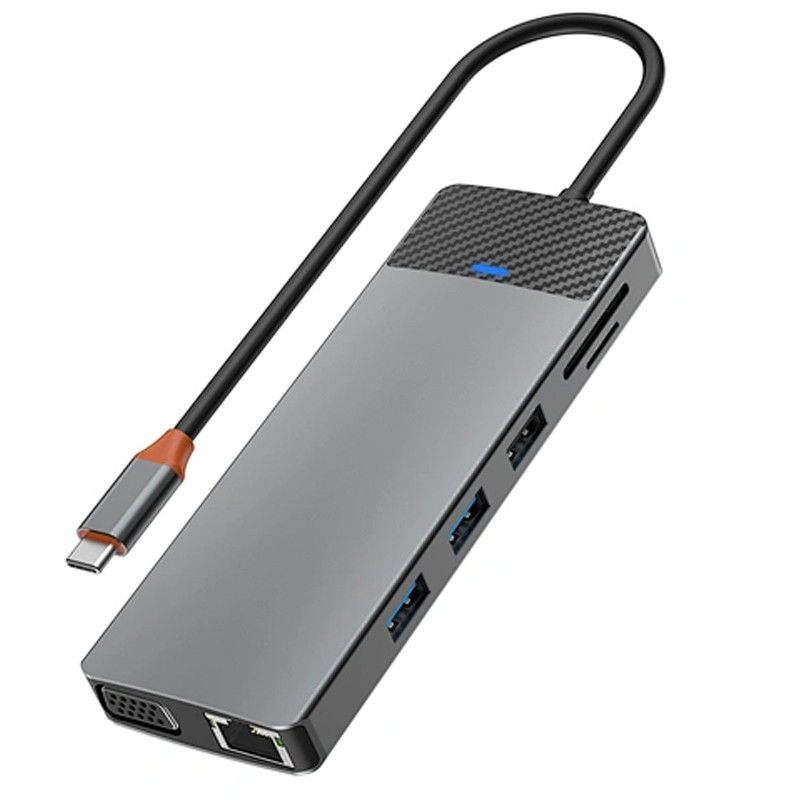 Hub USB Wiwu 12en1 Pro Type-C Gris En Tunisie