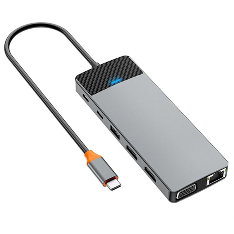 Hub USB Wiwu 12en1 Pro Type-C Gris En Tunisie