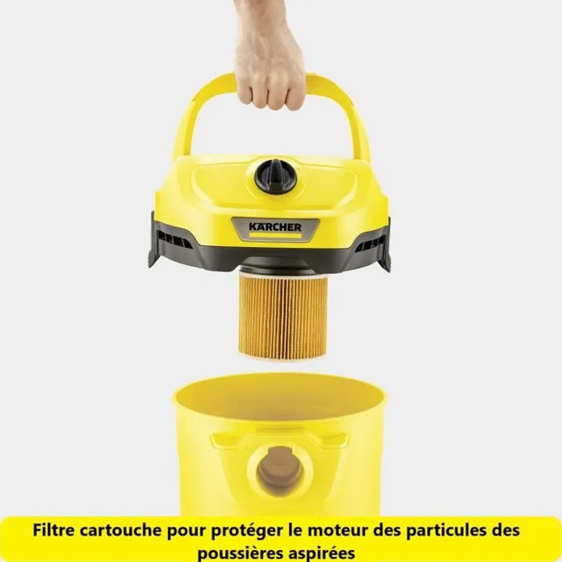 Aspirateur Multifonction Kärcher WD2 PLUS V-15/4/18 1000W Jaune en Tunisie