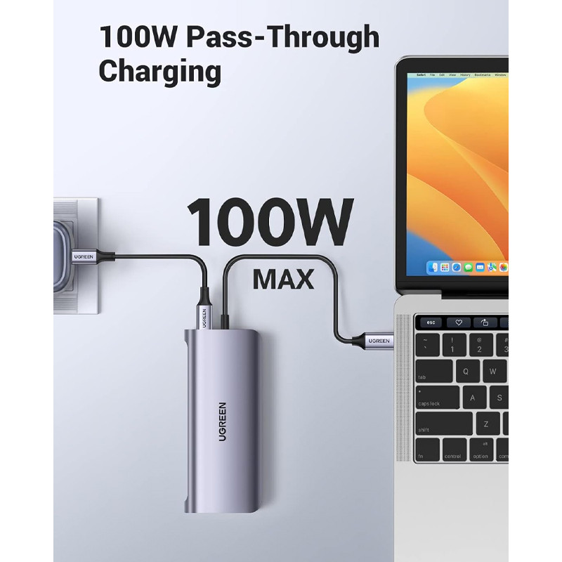 Adaptateur Multifonction Ugreen CM179 10En1 Type-C 4K Gris en Tunisie