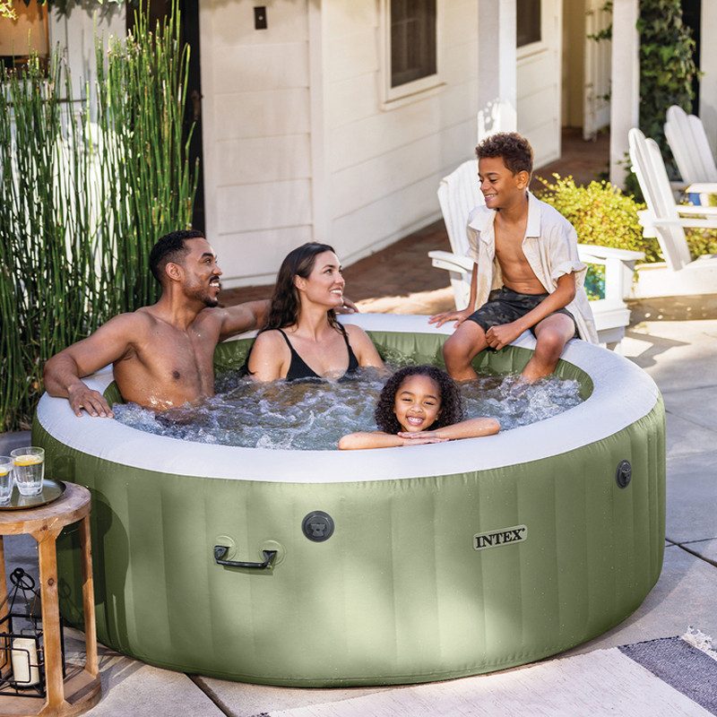 Spa Gonflable Intex 28426NP 4 Places Ronde Olive  En Tunisie