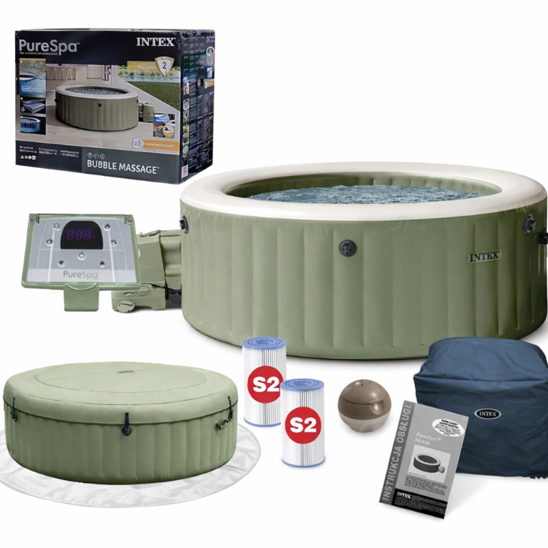 Spa Gonflable Intex 28428NP 6 Places Ronde Olive  En Tunisie