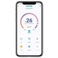 Spa Gonflable Intex 28494 4 Places Ronde Noir + Lumière D'ambiance En Tunisie