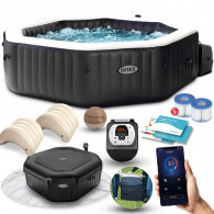 Spa Gonflable Intex 28458 4 Places Octogonale Carbone En Tunisie