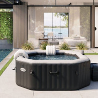 Spa Gonflable Intex 28462 6 Places Octogonale Carbone En Tunisie
