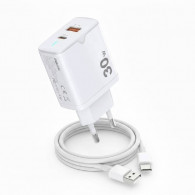 Chargeur Smartphone Inkax C05 Double Port USB/Type‑C Blanc EN Tunisie