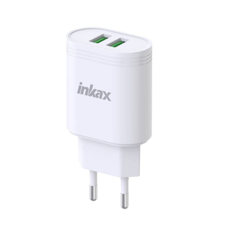 Chargeur Smartphone Inkax Y02 2 Ports USB-A Blanc en Tunisie