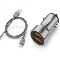 Chargeur Voiture Inkax CA02B Avec Câble Lightning Silver EN Tunisie