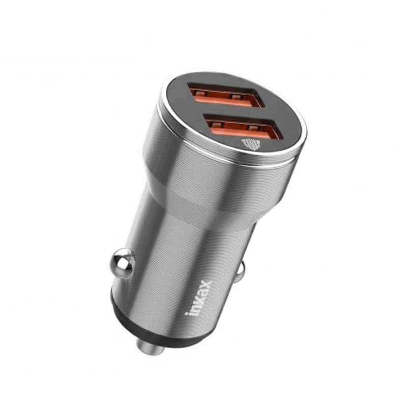 Chargeur Voiture Inkax CA02B Avec Câble Lightning Silver EN Tunisie