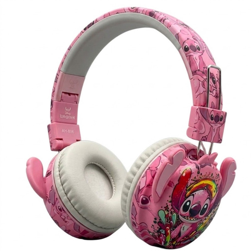 Casque Sans Fil Stitch AH-9062 Rose En Tunisie