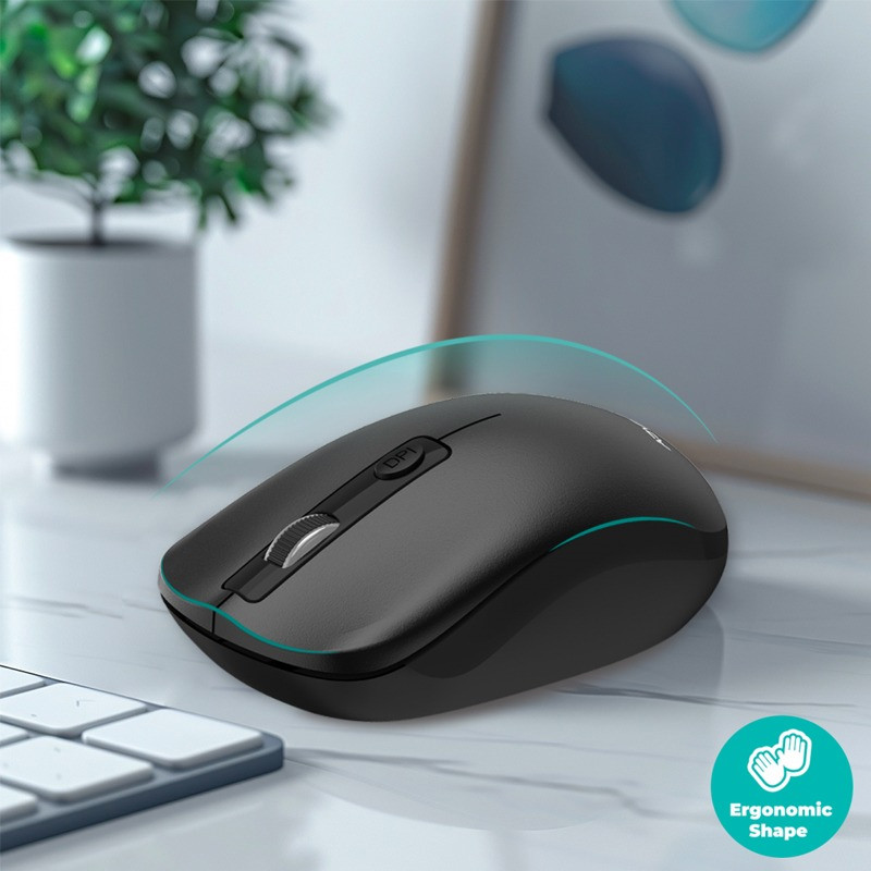 Souris Sans Fil Advance Slimfit Noir En Tunisie