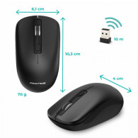 Souris Sans Fil Advance Slimfit Noir En Tunisie