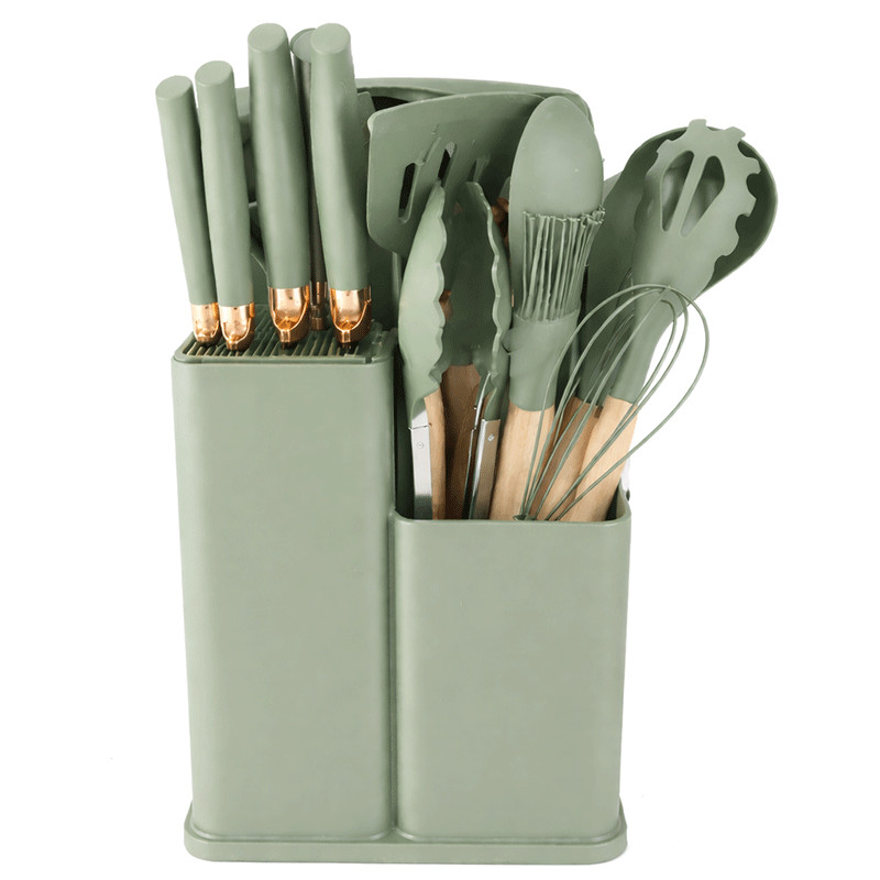 Set D’ustensiles De Cuisine 19 Pièces Vert en Tunisie