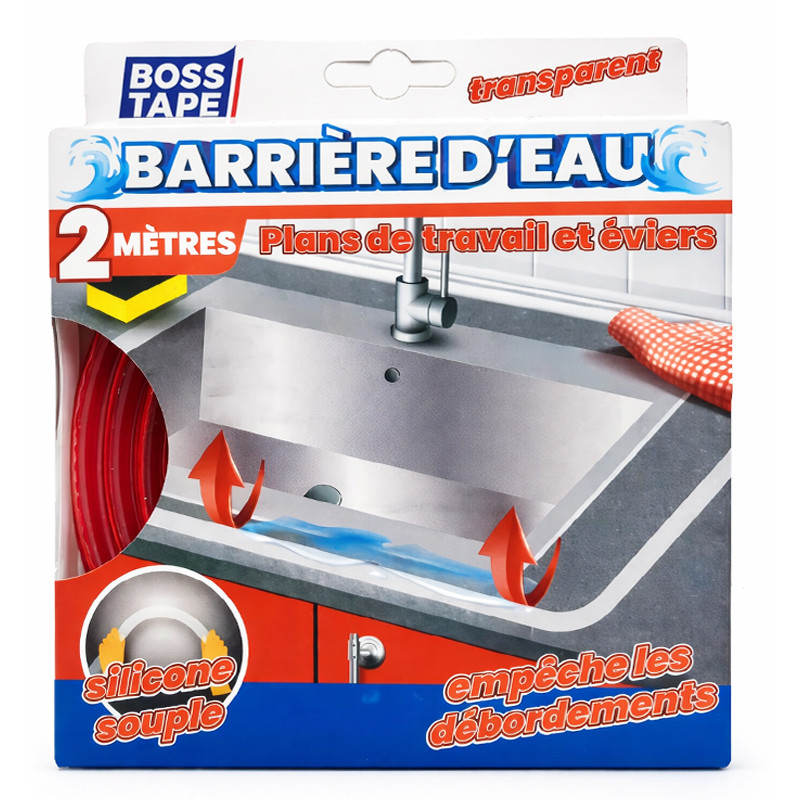 Barrière d'Eau Boss Tape Auto-Adhésif 2m Transparent en Tunisie