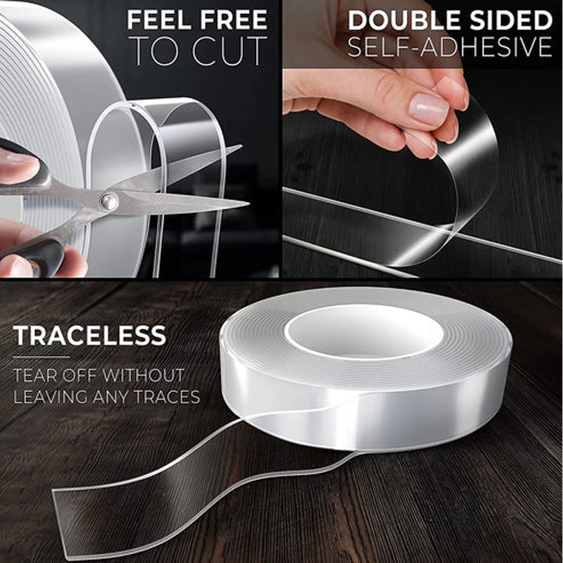 Ruban Double Face Boss Tape 1m Transparent en Tunisie