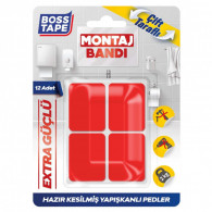 Pack De 12 Rubans De Montage Boss Tape Double Face 25x30mm en Tunisie