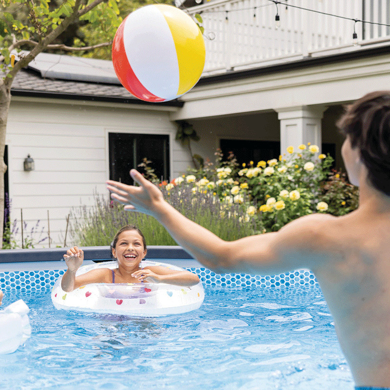 Piscine Tubulaire Intex Graphite Rond 4,78 x 1,24 m Gris en Tunisie