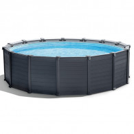 Piscine Tubulaire Intex Graphite Rond 4,78 x 1,24 m Gris en Tunisie