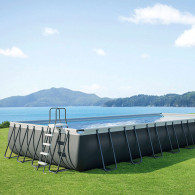 Piscine Tubulaire Intex Ultra XTR Rectangulaire 9.75 x 4.88 x 1.32 m Gris en Tunisie