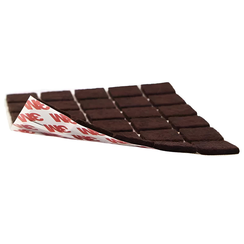 Patin En Feutre Adhésif Boss Tape Carré Pour Meuble 20x20mm Marron en Tunisie