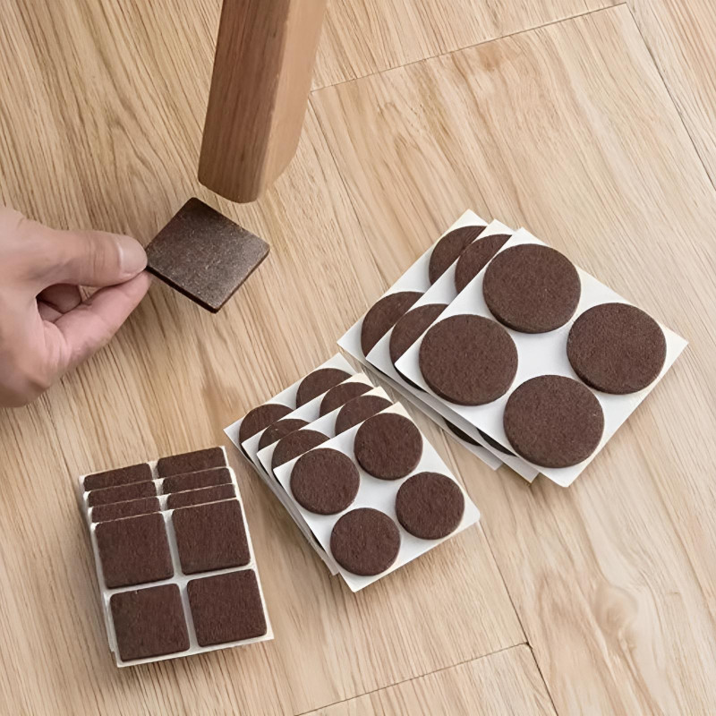 Patin En Feutre Adhésif Boss Tape Carré Pour Meuble 20x20mm Marron en Tunisie
