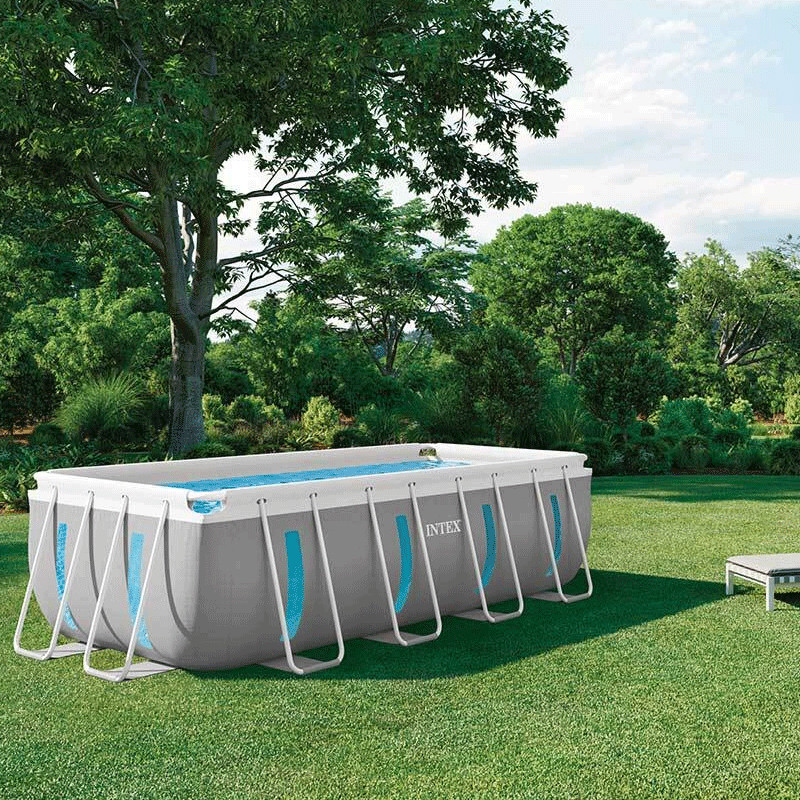 Piscine Tubulaire Intex Clearview 4.00 x 2.00 x 1.22 m Gris en Tunisie