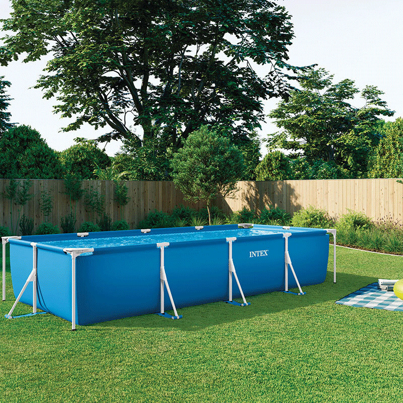 Piscine Tubulaire Intex Metal Frame Junior Rectangulaire 4.50 x 2.20 x 0.84 m Bleu en Tunisie