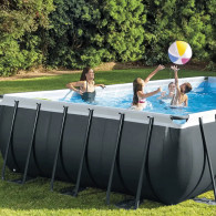 Piscine Tubulaire Intex Ultra XTR Rectangulaire 7.32x3.66x1.32 m Gris EN Tunisie