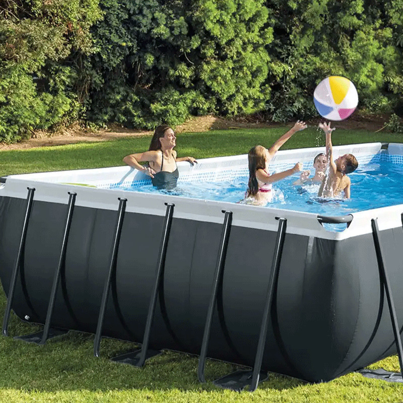 Piscine Tubulaire Intex Ultra XTR Rectangulaire 7.32x3.66x1.32 m Gris EN Tunisie