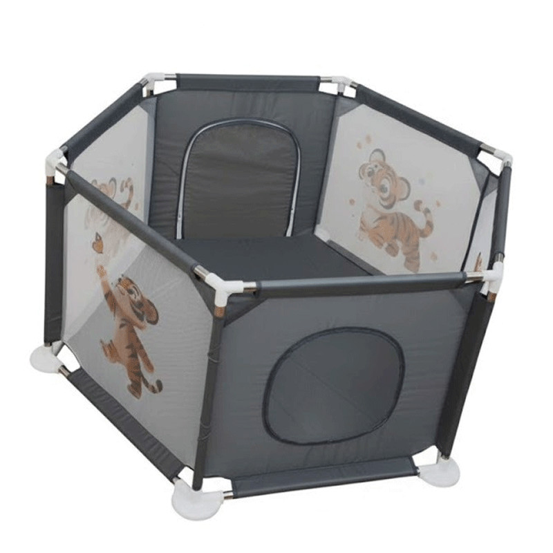 Parc de Jeu Sécurisé Pour Bébé Gris en Tunisie