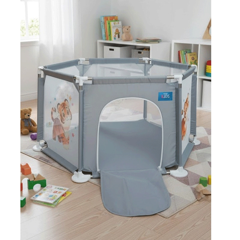 Parc de Jeu Sécurisé Pour Bébé Gris en Tunisie