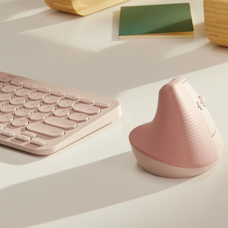 Souris Sans Fil Logitech Lift Ergonomique Rose En Tunisie