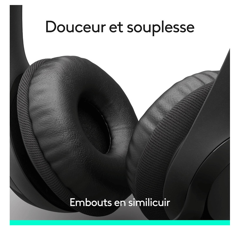 Casque Filaire Logitech H390 USB-C Noir en Tunisie