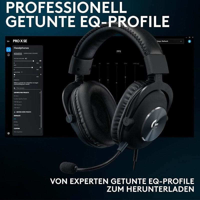 Micro Casque Gaming Logitech Pro X SE Noir En Tunisie